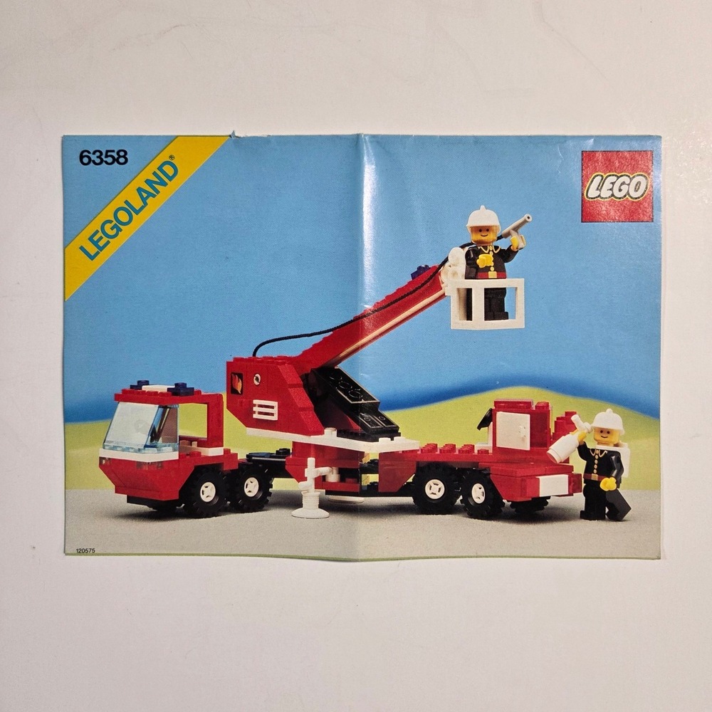 LEGO‎ 6358 Snorkel Squad Instructions Manual Vintage 1987 Town Fire Truck Red